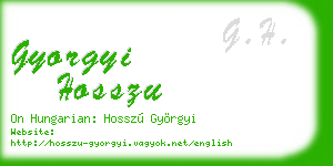 gyorgyi hosszu business card