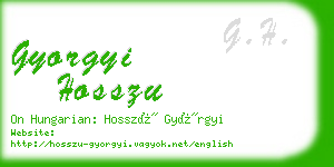 gyorgyi hosszu business card